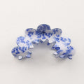 Vintage Porcelain Half Moon Hair Claw Clip