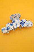 Vintage Toile Pattern Porcelain Hair Claw Clip