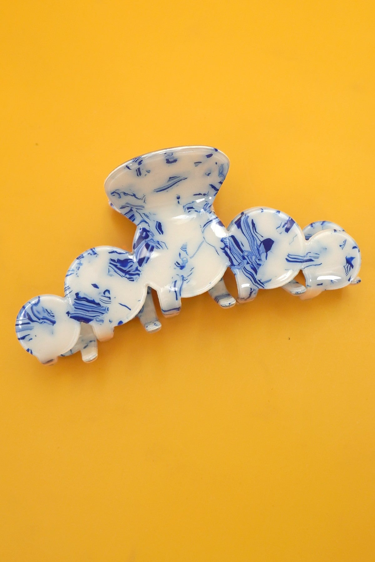 Vintage Toile Pattern Porcelain Hair Claw Clip