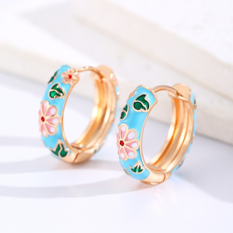 Cottage Core Vintage Hoop Earrings
