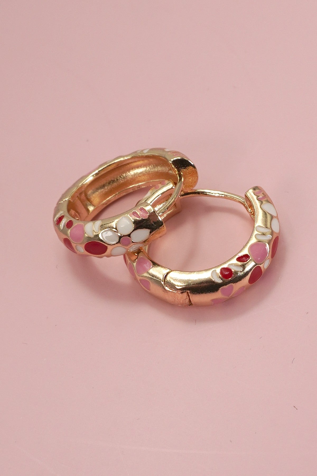 Vintage Blossom Huggie Hoop Earrings
