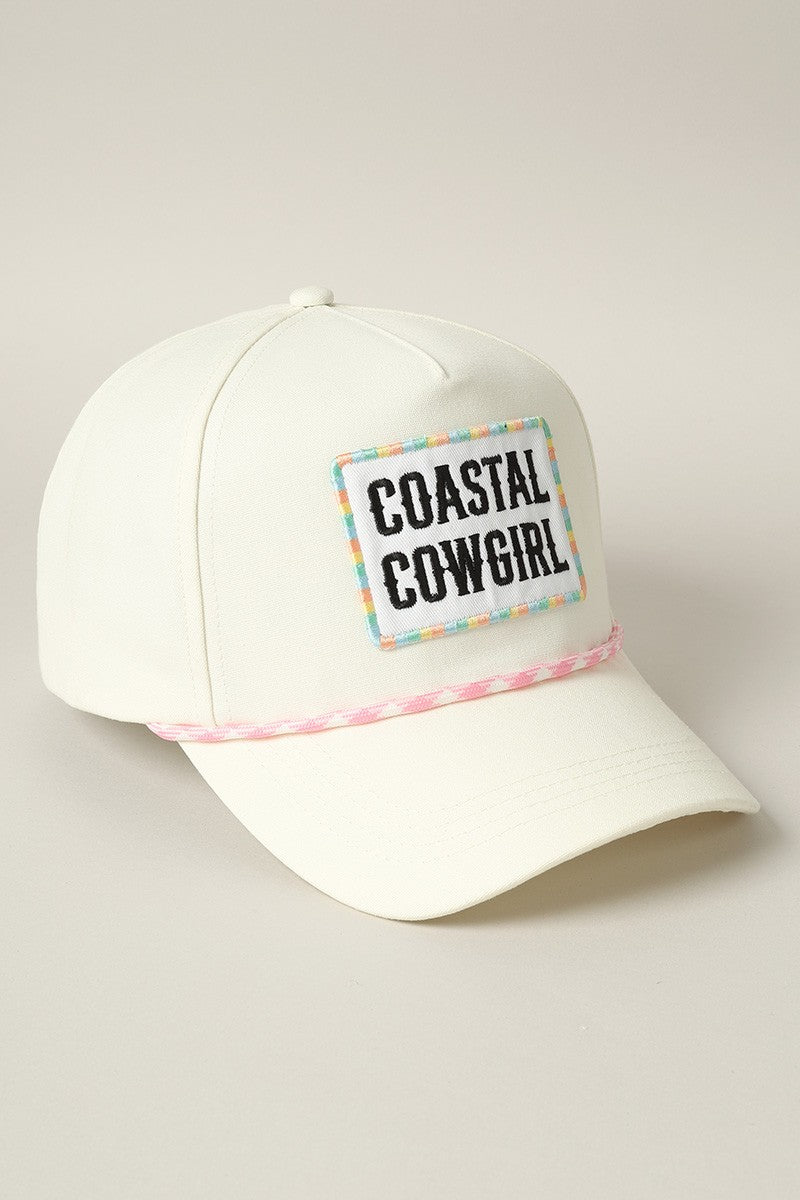 Coastal Cowgirl Embroidery Patch Trucker Hat