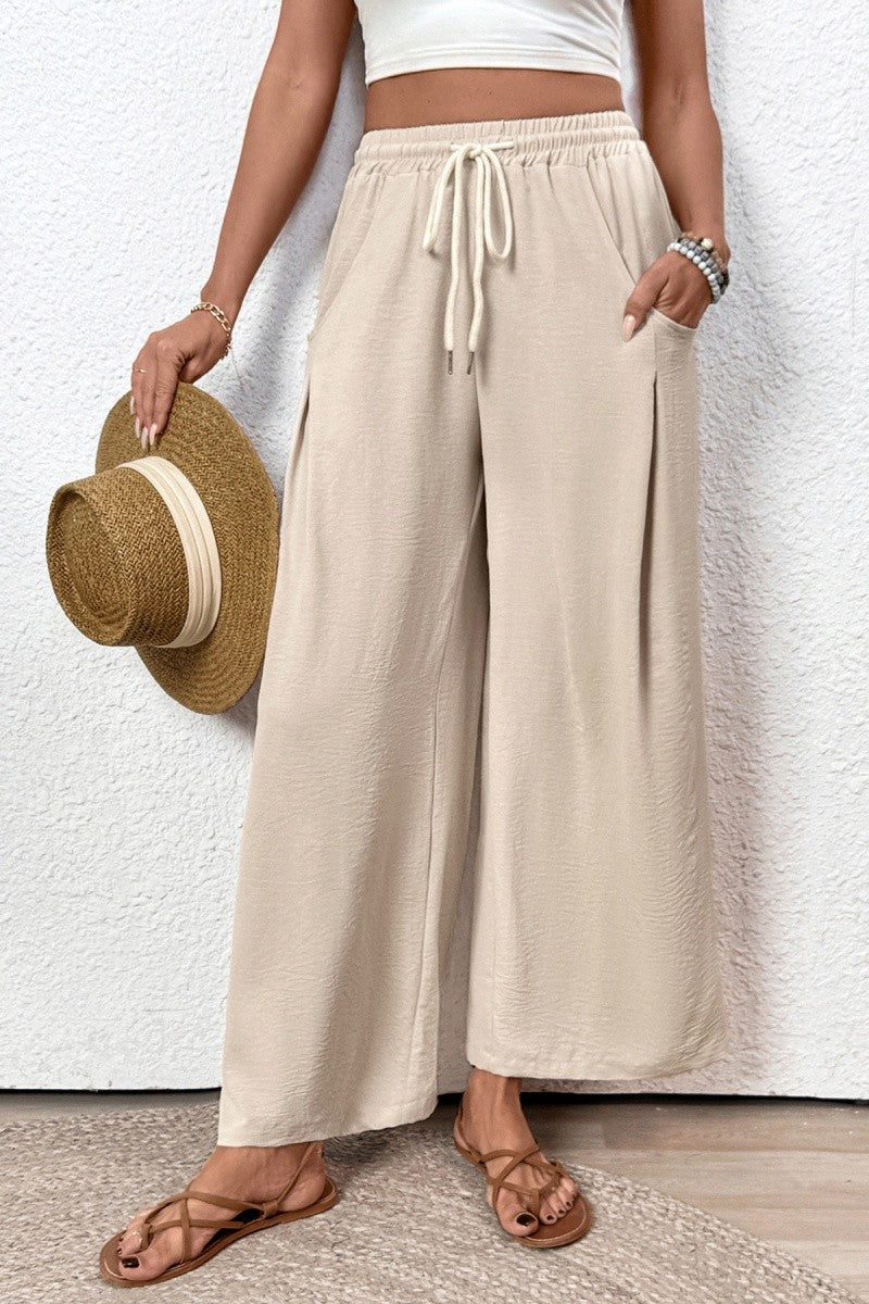 Natural Ease Wide Leg Casual Pants