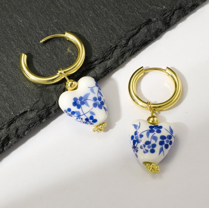 Azure Grace Pearl Drop Earrings