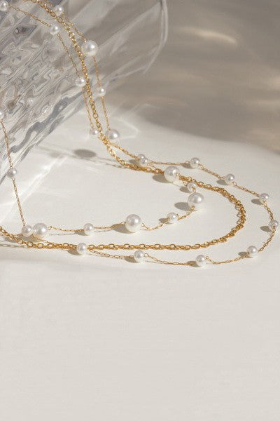 Timeless Pearl Layer Necklace