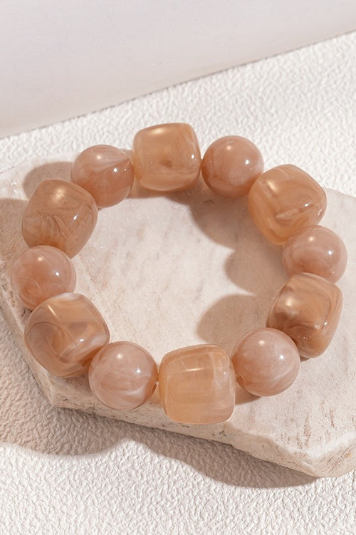 Champagne Glow Color Block Bracelet