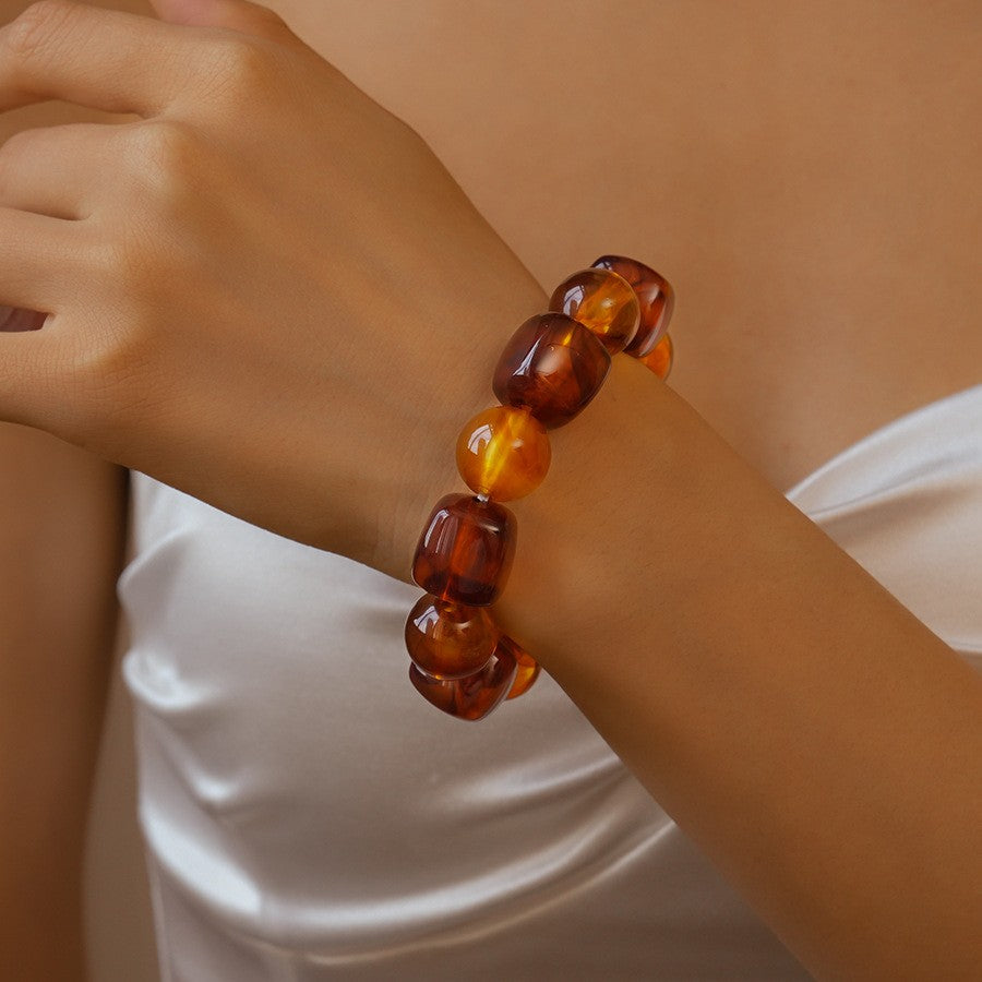 Amber Drift Color Block Bracelet