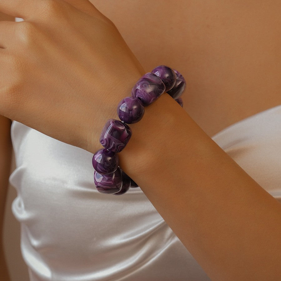 Moonlit Amethyst Color Block Bracelet