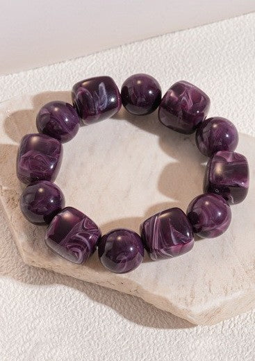 Moonlit Amethyst Color Block Bracelet