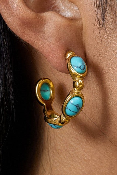 Desert Sky 18K Stainless Steel Hoops