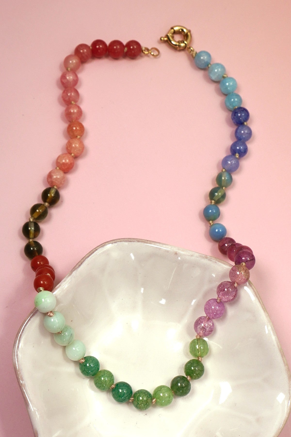 Canyon Bloom Semi-Precious Glass Mixed Necklace