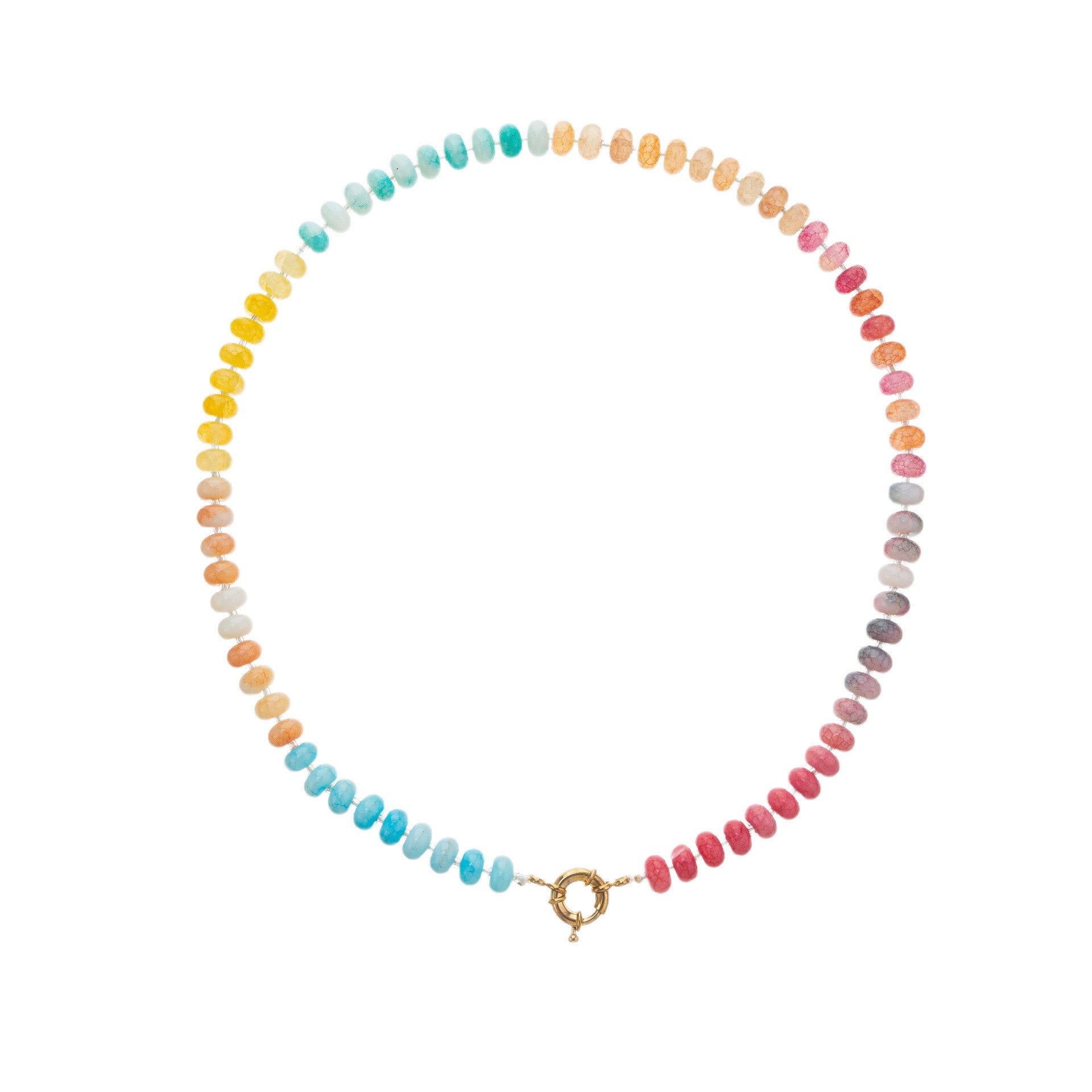 Rainbow Horizon Natural Stone Semi Precious Necklace