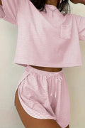Morning Ease Striped Loungewear Set