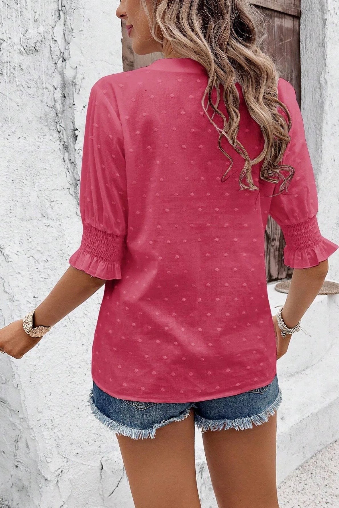 Rosy Retreat Boho Blouse