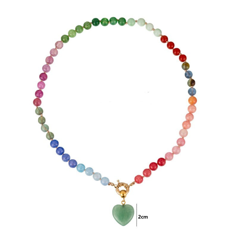 Hearts of Grace Natural Stone Semi-Precious Necklace
