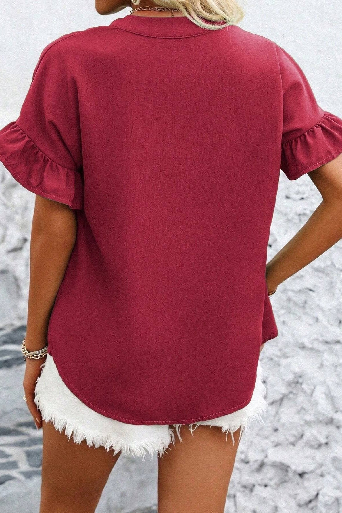 Timeless Cabernet Blouse