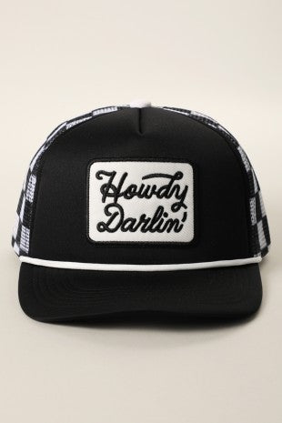 Howdy Darlin' Checkered Truck Hat