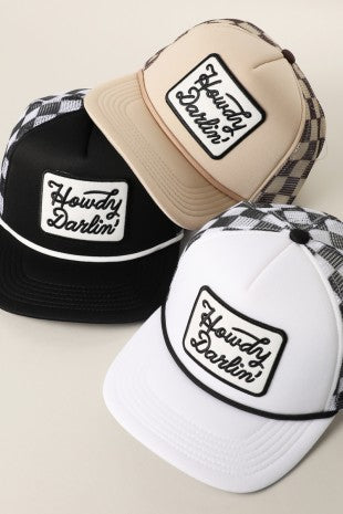 Howdy Darlin' Checkered Truck Hat