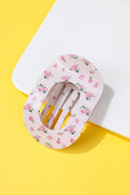 Roses Jumbo Lay Flat Oval Hair Claw Clips