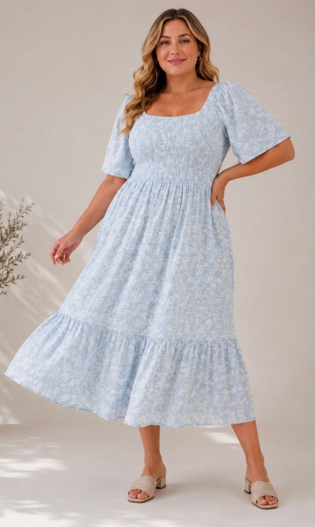Bluebell Breeze Midi Dress