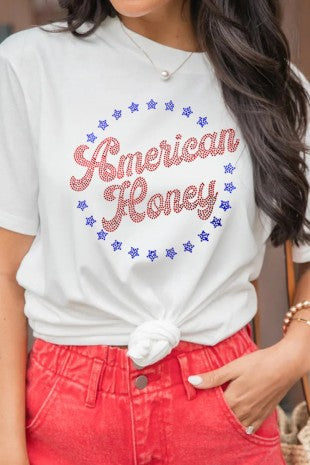 American Honey Rhinestone Graphic Tee