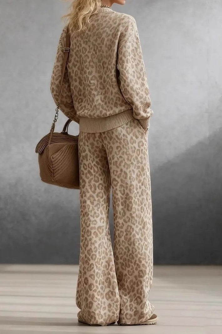 Latte Leopard Lounge Set