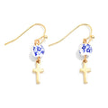 Chinoiserie Cross Drop Earrings
