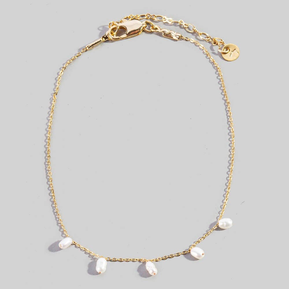 Dainty Chain Pearl Bead Bracelet