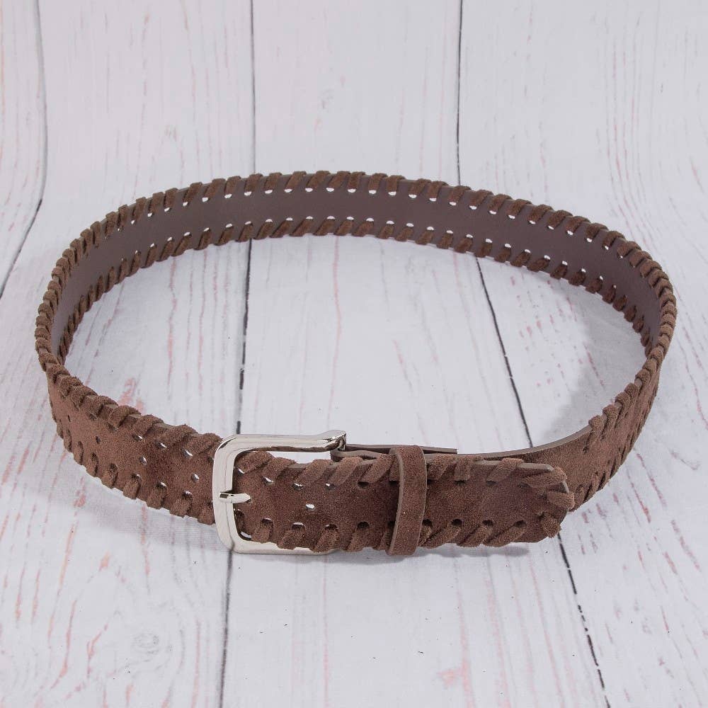 Leather Whipstitch Edge Belt