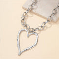 Hammered Open Heart Necklace