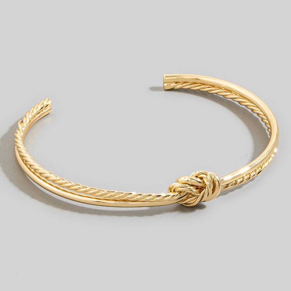 Rope Knot Open Cuff Bracelet