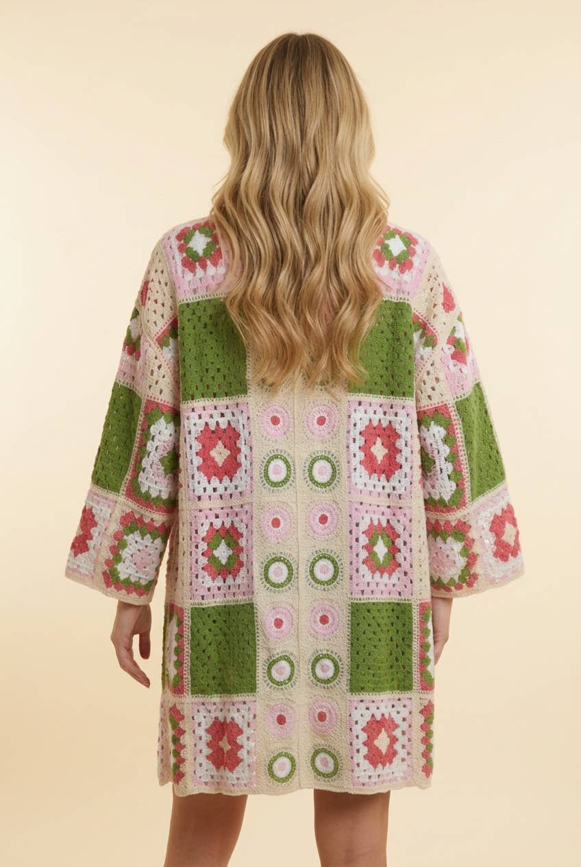 Color Me Happy Crochet Cardigan