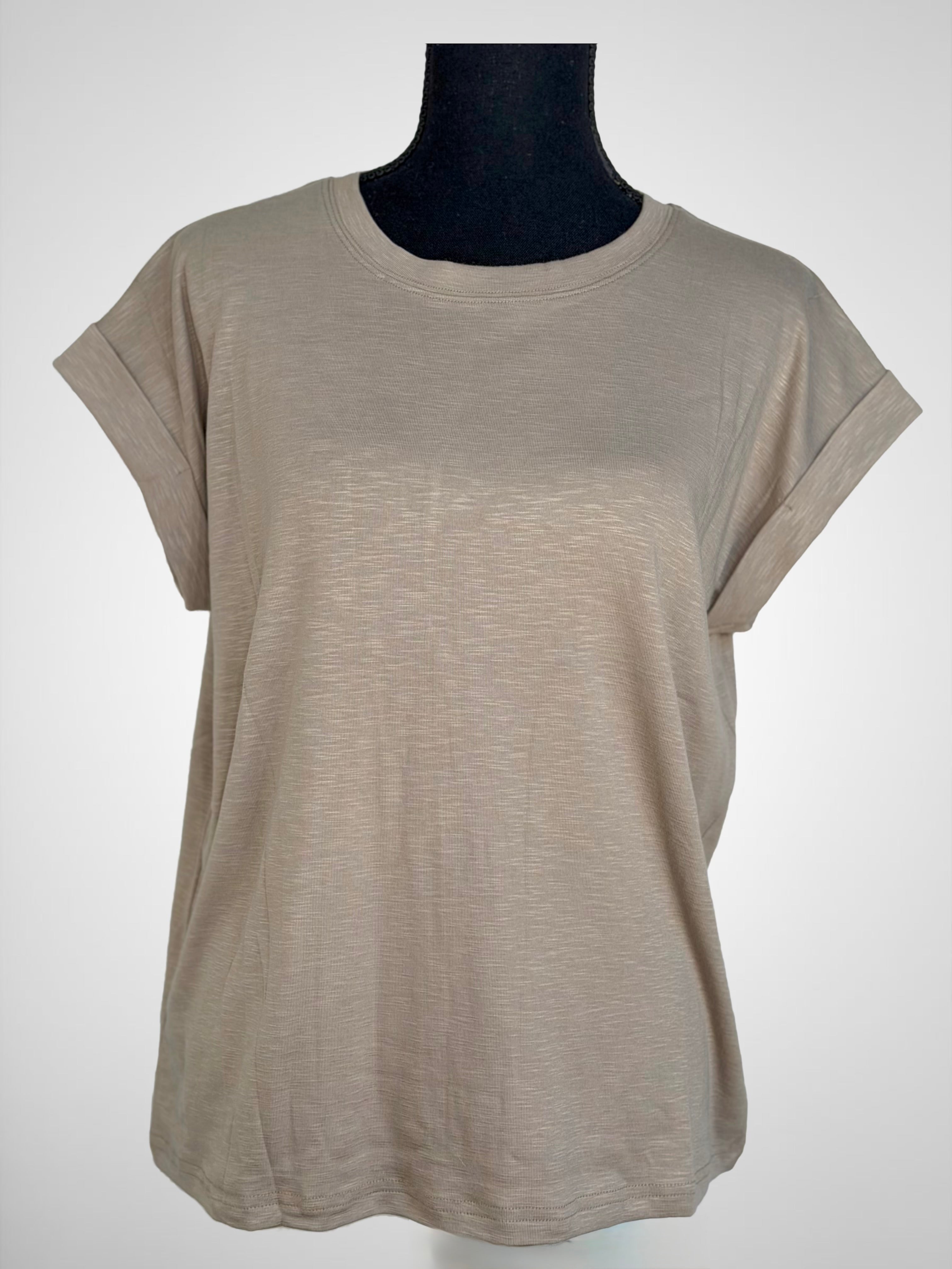 Simple & Sweet Top (Zenana - Mushroom)