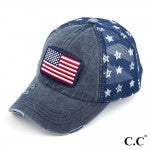 C. C. American Flag Vintage Baseball Cap