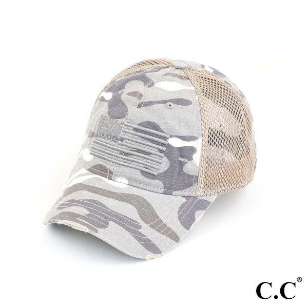 C.C. Camouflage American Flag Baseball Cap (2 Colors Available)