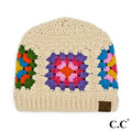C.C. Hand Crochet Beanie (Multi-Color)