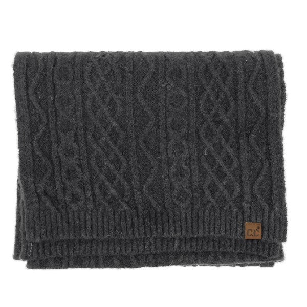 C.C. Cable Knit Scarf