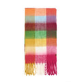 C.C. Check Pattern Woven Scarf (Multi-Color)