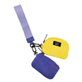 Lulu Mac Double Pouch Wristlets (Purple/Yellow)
