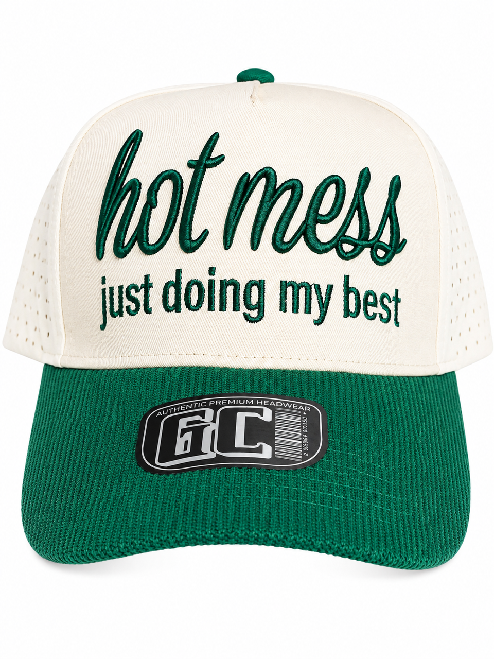 Hot Mess Corduroy Brim Trucker Hat