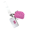 Lulu Mac Double Pouch Wristlet (Hot Pink/White Dots)