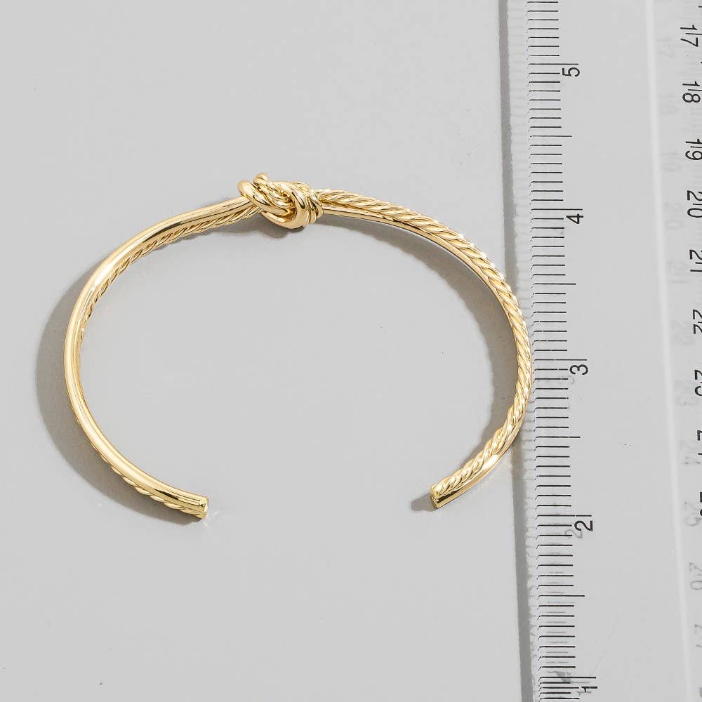 Rope Knot Open Cuff Bracelet