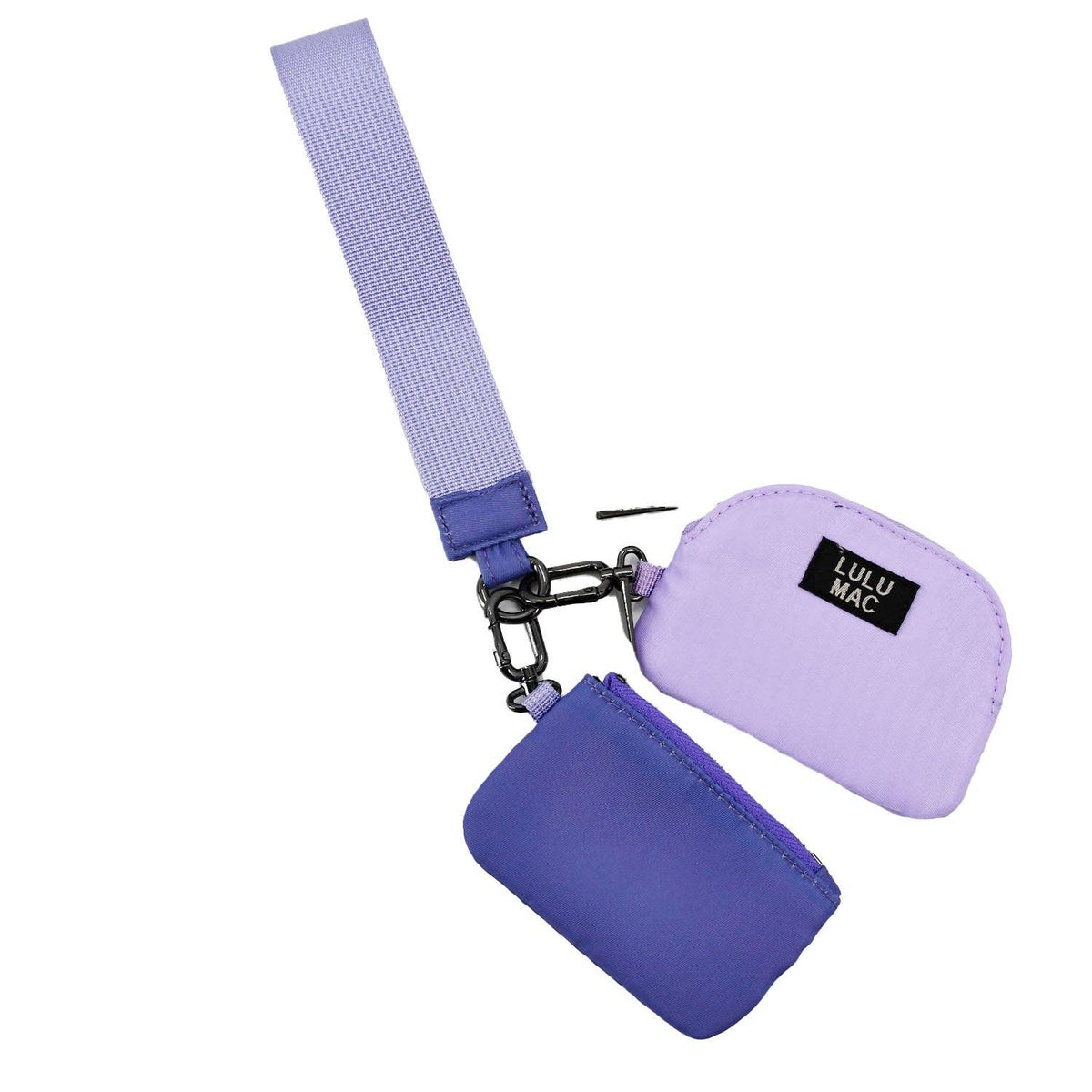Lulu Mac Double Pouch Wristlets (Purple/Lavender)