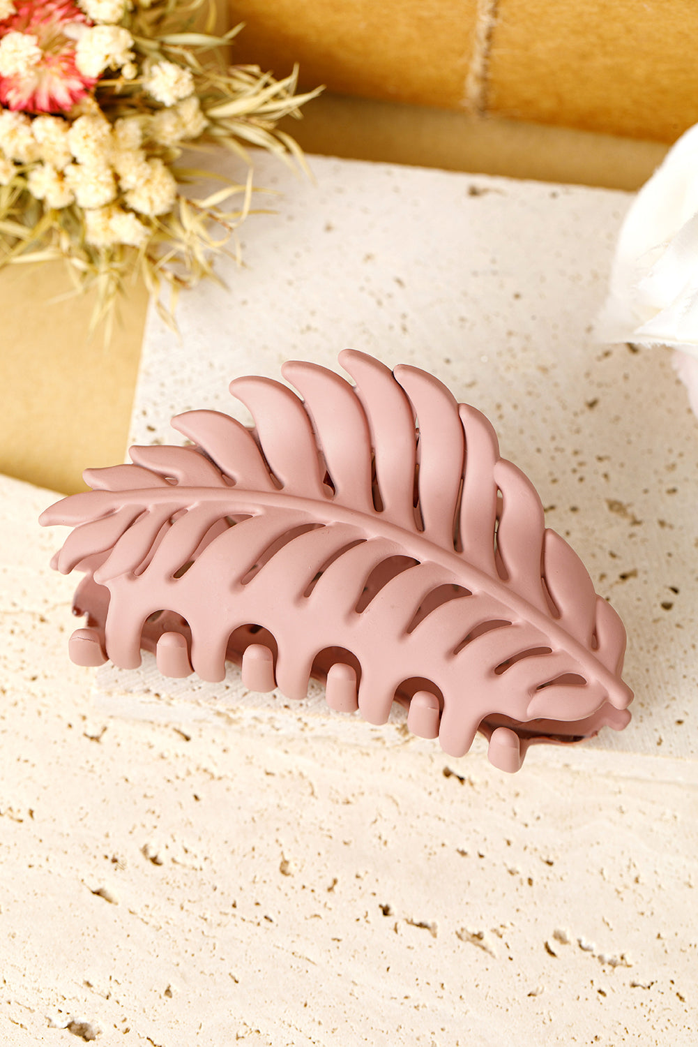 Blush Palm Hair Claw Clip