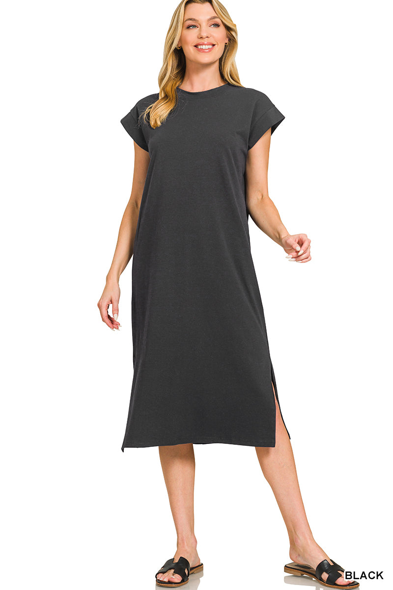 Simply Effortless Midi Dress (Zenana)