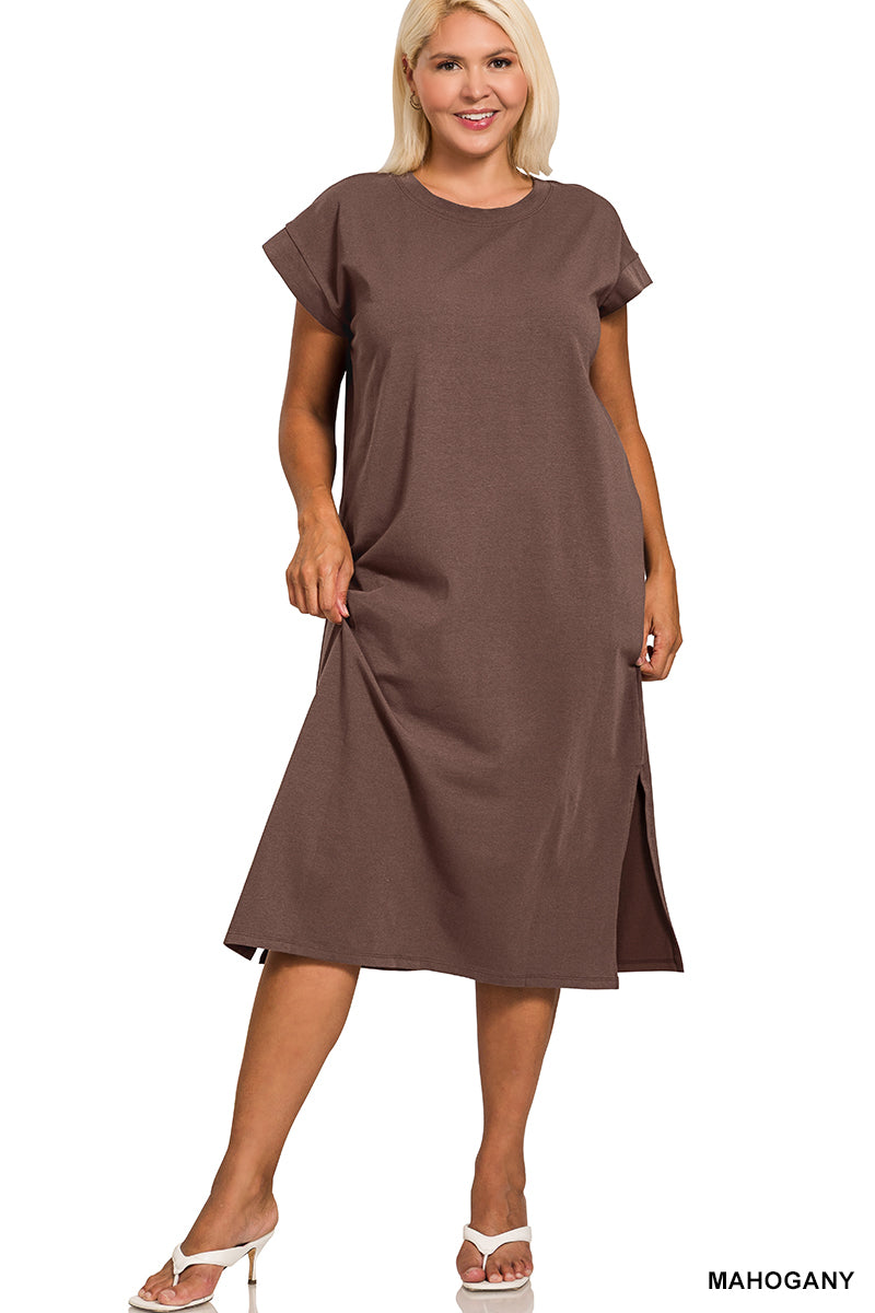 Simply Effortless Midi Dress (Zenana)