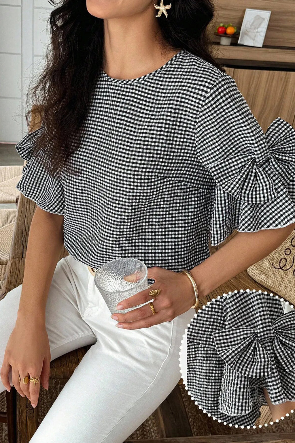 Sunday Stroll Bow-Bell Sleeve Blouse