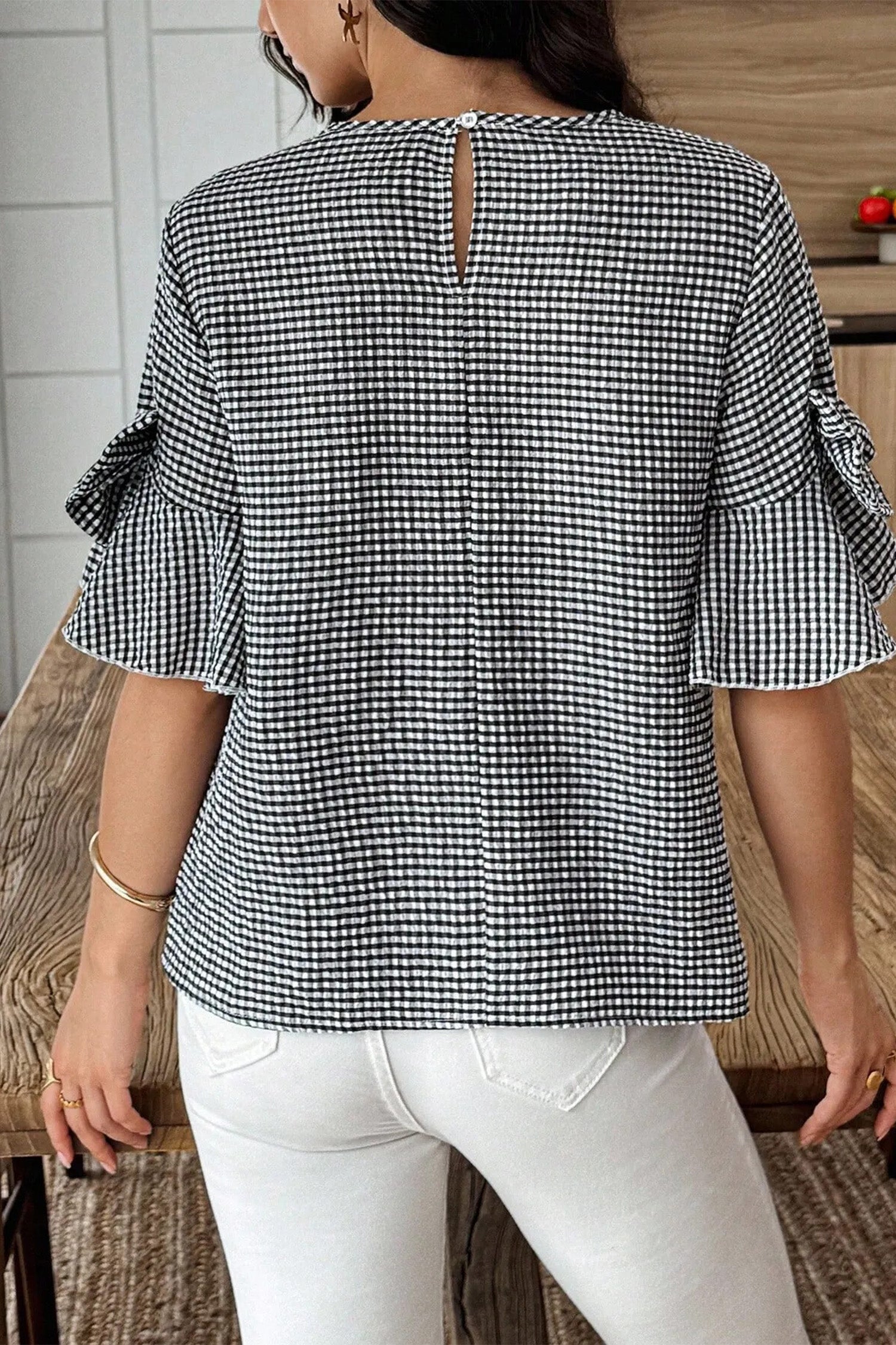 Sunday Stroll Bow-Bell Sleeve Blouse