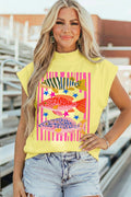 Summer Catch Graphic Top
