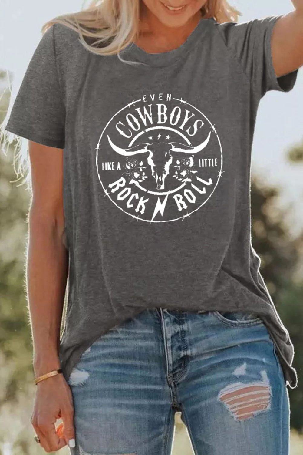 Even Cowboys Rock Graphic Tee